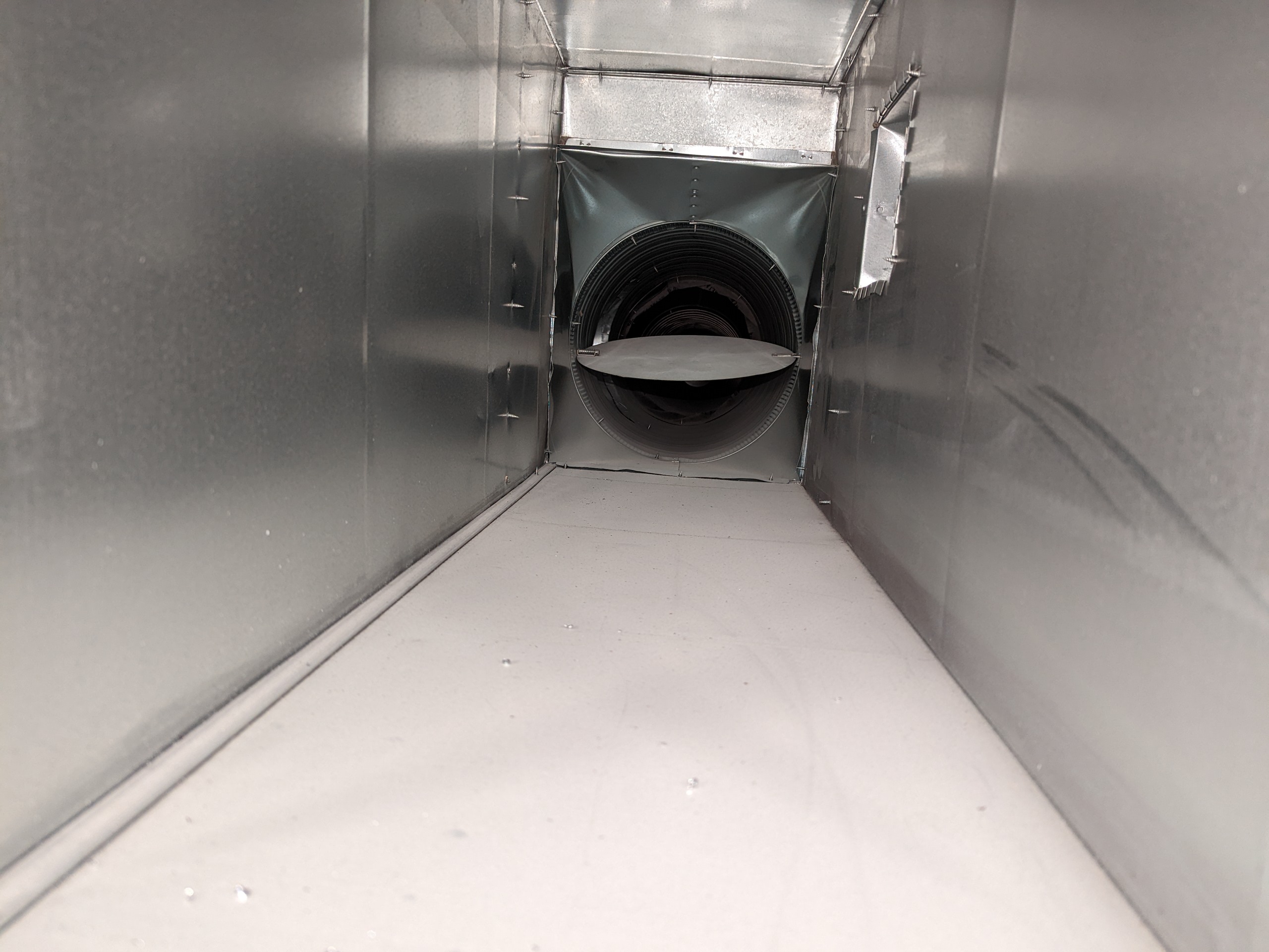 cleaned air duct from mold