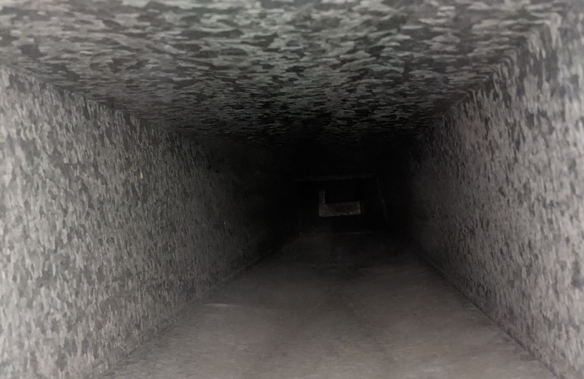 cleaned air duct in older home