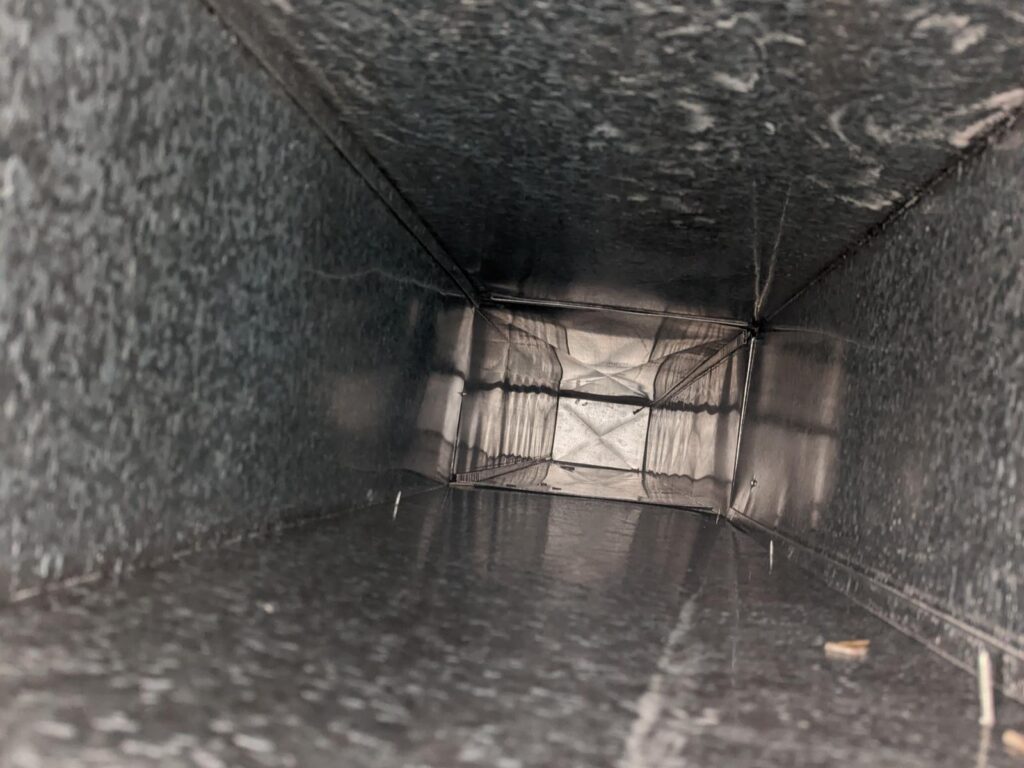 cleaned furnace vent in old home