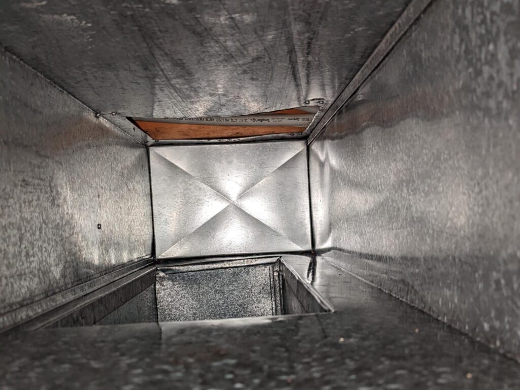 newly cleaned air vent